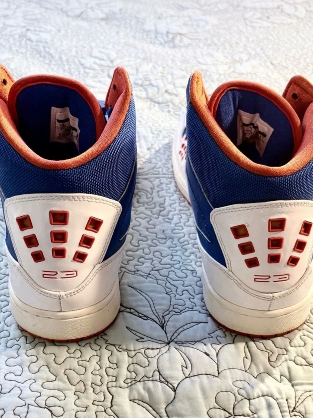 💥Nike Air Jordan 1 Flight 372704-408 Knicks Blue Orange Sz 13💛